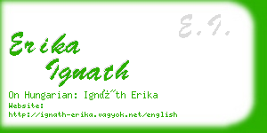 erika ignath business card